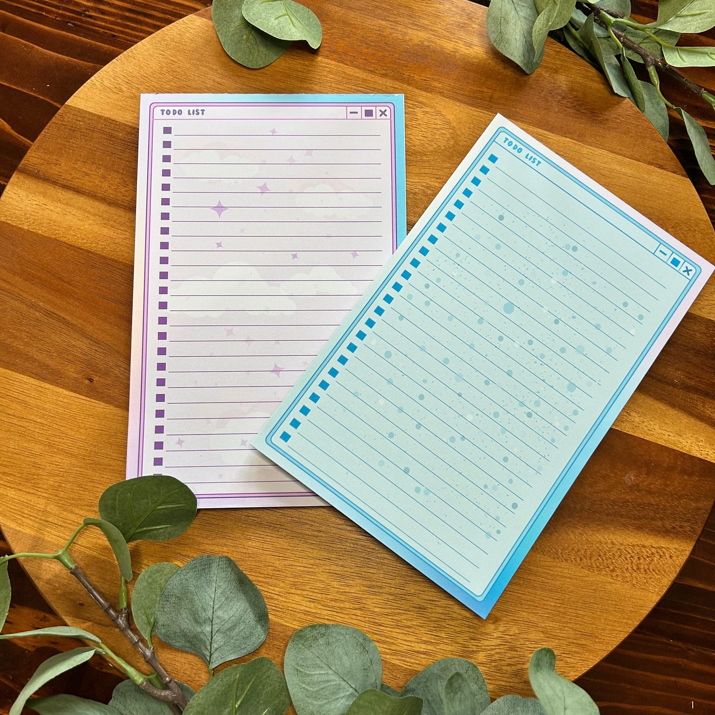 Purple To Do List, Blue Gradient To Do List, Kawaii Notepad, Purple Notepad, Blue Notepad, To do List Notepad, Purple Blue To Do List