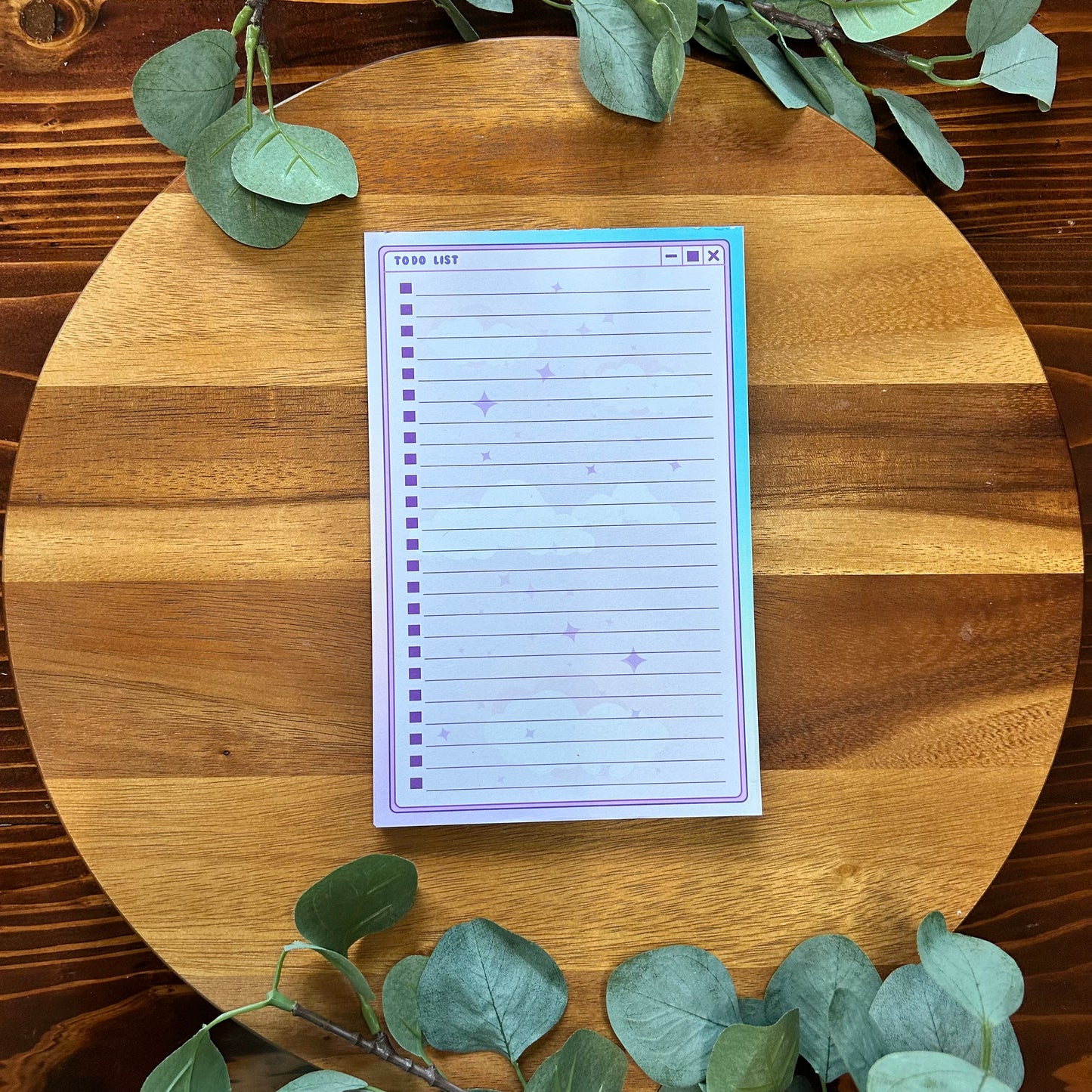 Purple To Do List, Blue Gradient To Do List, Kawaii Notepad, Purple Notepad, Blue Notepad, To do List Notepad, Purple Blue To Do List