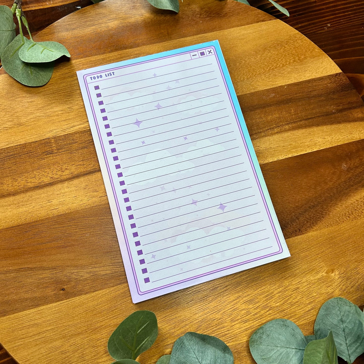 Purple To Do List, Blue Gradient To Do List, Kawaii Notepad, Purple Notepad, Blue Notepad, To do List Notepad, Purple Blue To Do List