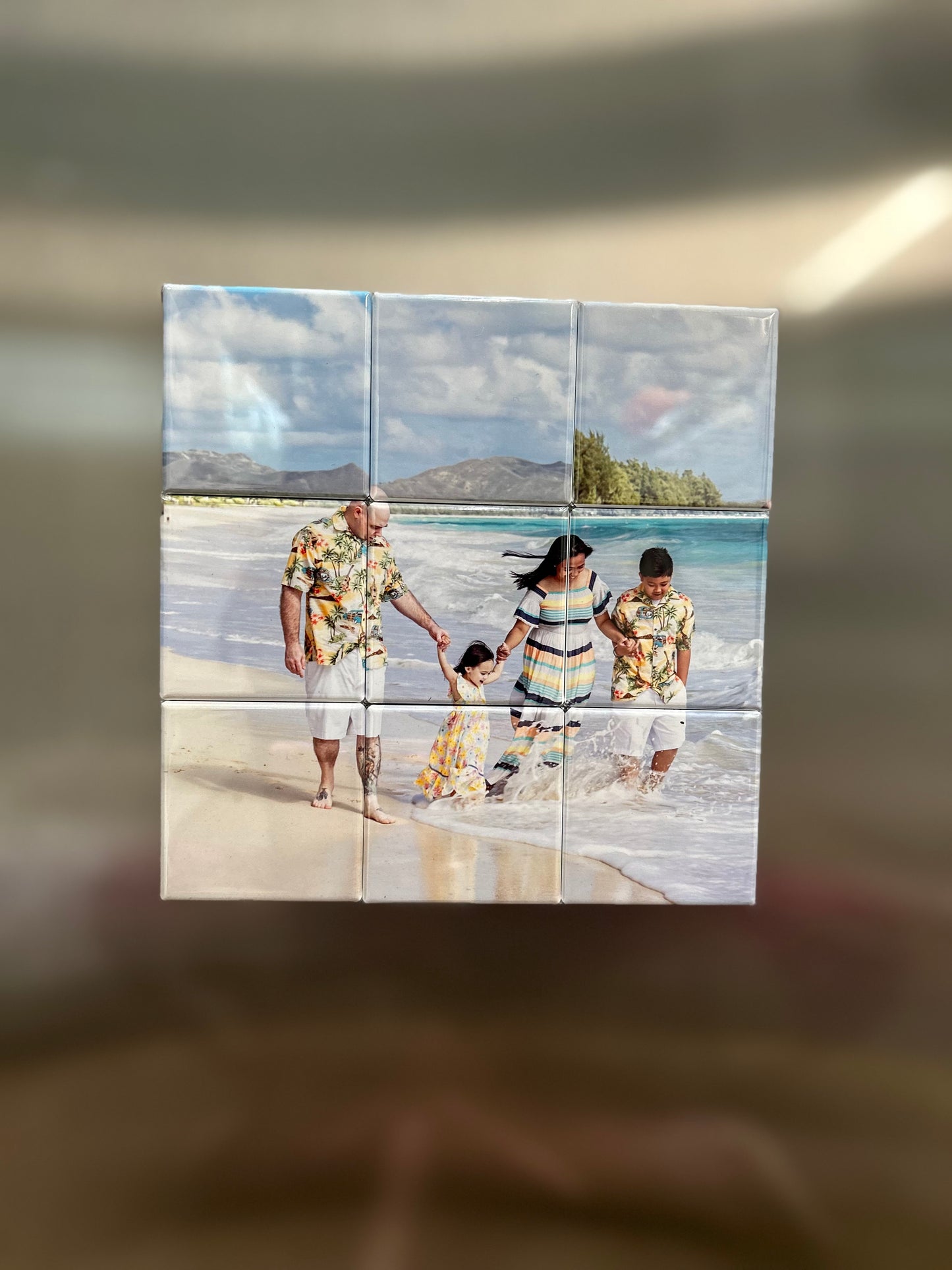 9pcs Puzzle Custom Photo Magnets, Grid Style Magnets, Photo Fridge Magnets, Custom Fridge Decor, Puzzle Grid Magnets, Holiday Photo Magnets,