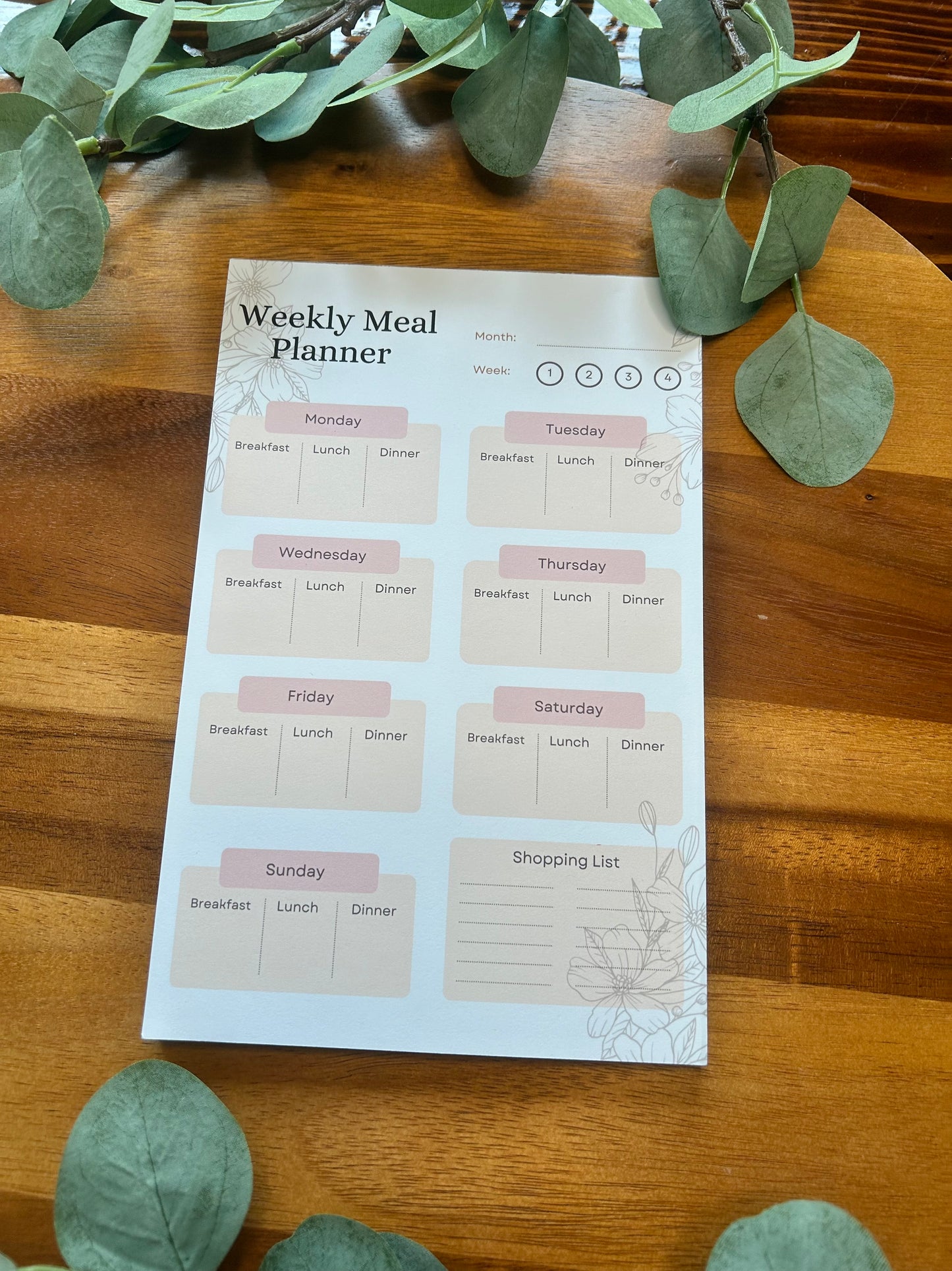 Weekly Meal Planner, Shopping List Planner, Weekly Meal Plan, Meal Planning,