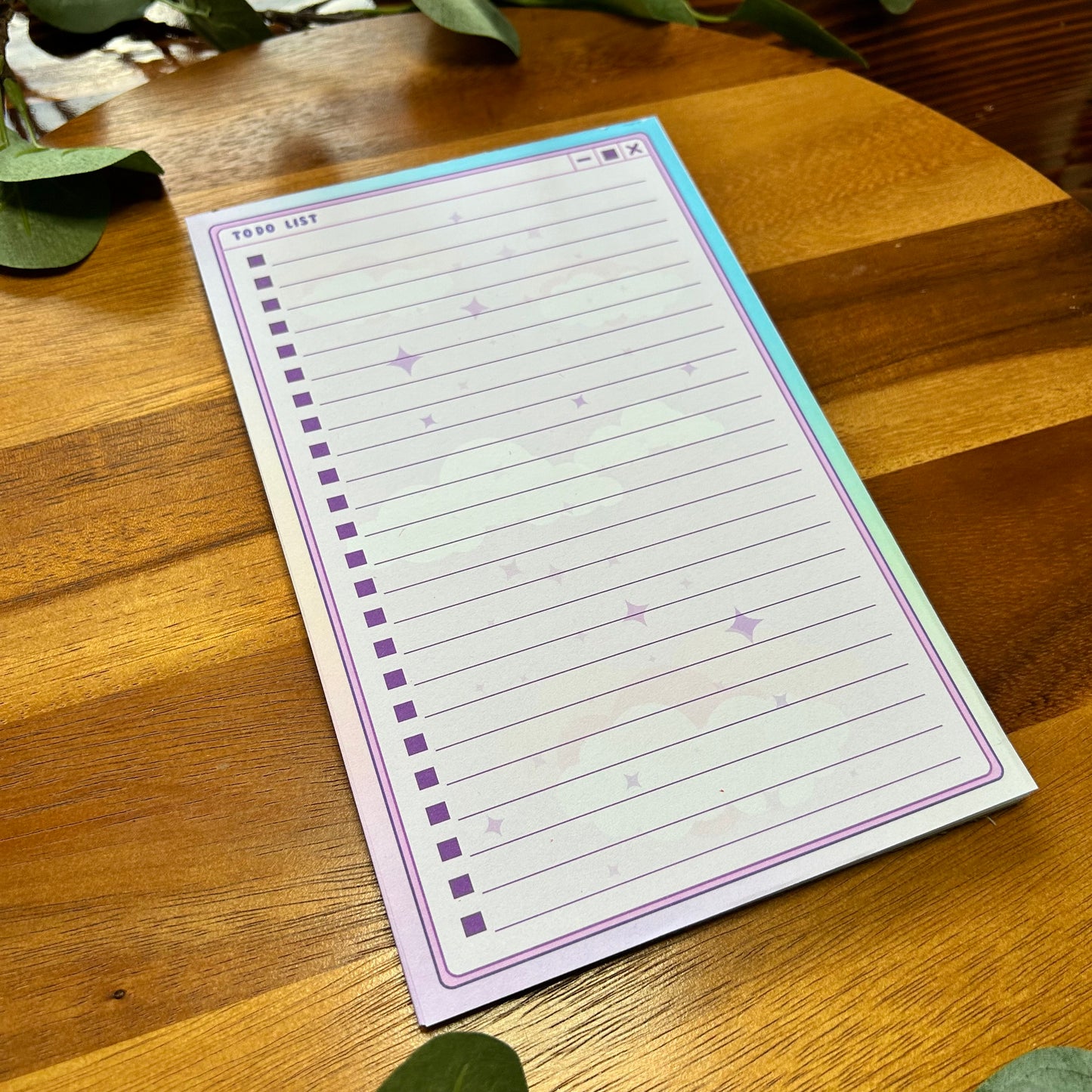 Purple To Do List, Blue Gradient To Do List, Kawaii Notepad, Purple Notepad, Blue Notepad, To do List Notepad, Purple Blue To Do List