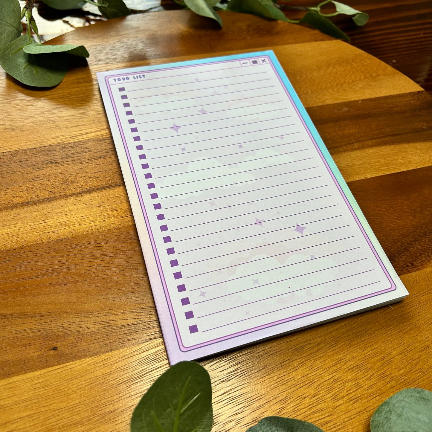 Purple To Do List, Blue Gradient To Do List, Kawaii Notepad, Purple Notepad, Blue Notepad, To do List Notepad, Purple Blue To Do List