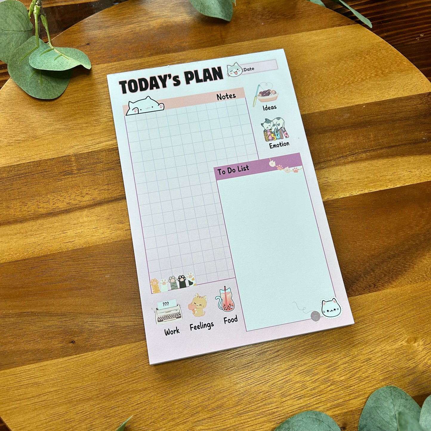 Cute Dog Desk Planner, Cute Cat Daily Planner, Dog Lovers Planner, Cat Lovers Notepad, Cute Animal Lovers NotePad, Cat And Dog Daily Planner