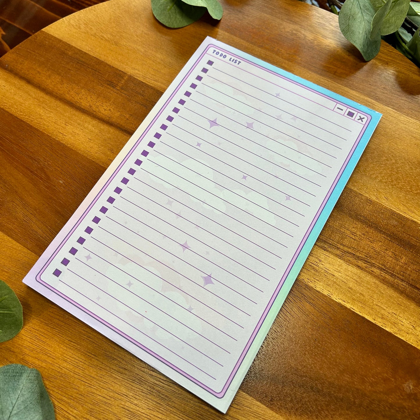 Purple To Do List, Blue Gradient To Do List, Kawaii Notepad, Purple Notepad, Blue Notepad, To do List Notepad, Purple Blue To Do List