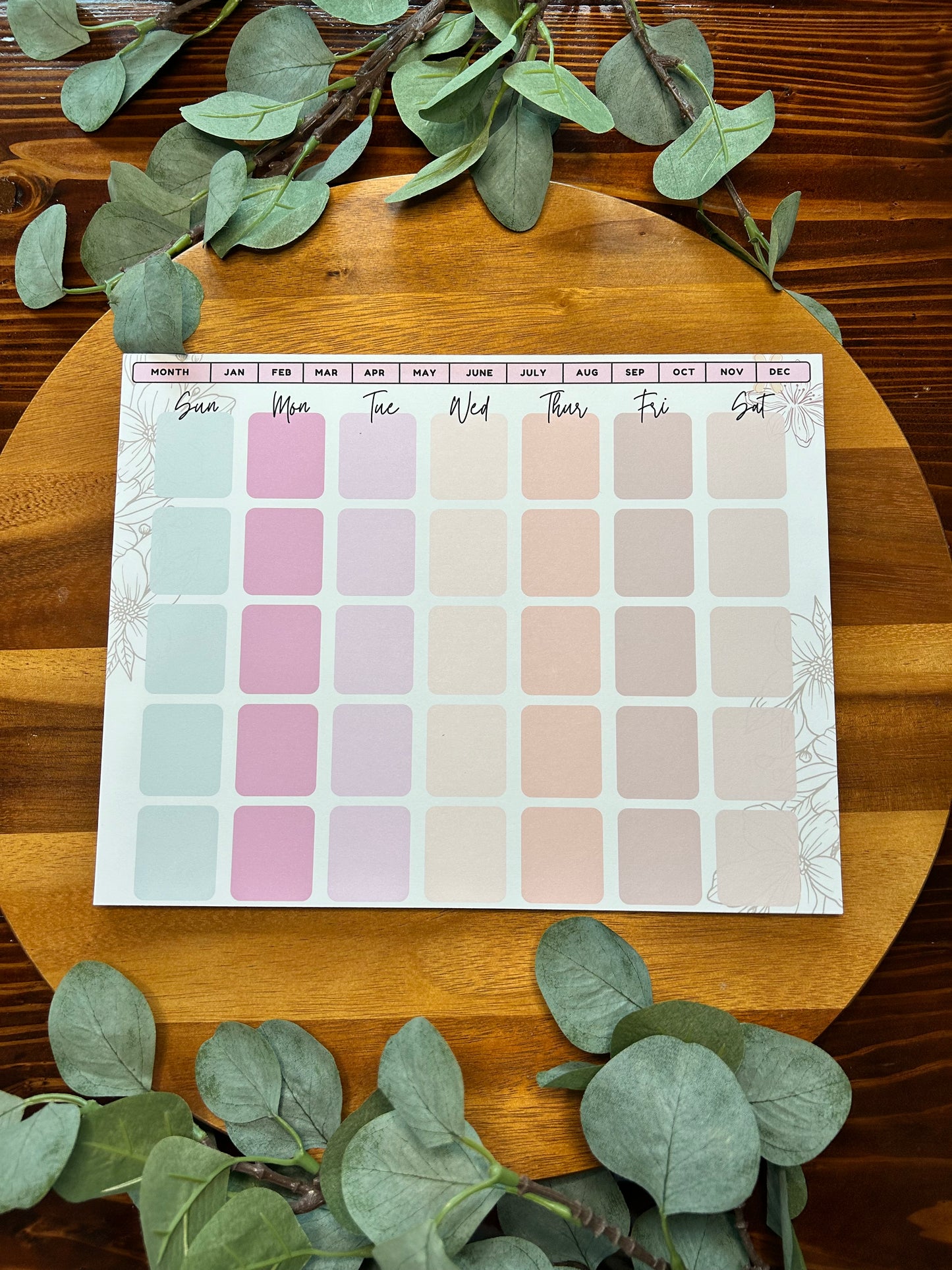 Undated Monthly Calendar, Minimalist Calendar, Monthly Planner, Boho Style Monthly Planner, Monthly Calendar, Minimalist Planner