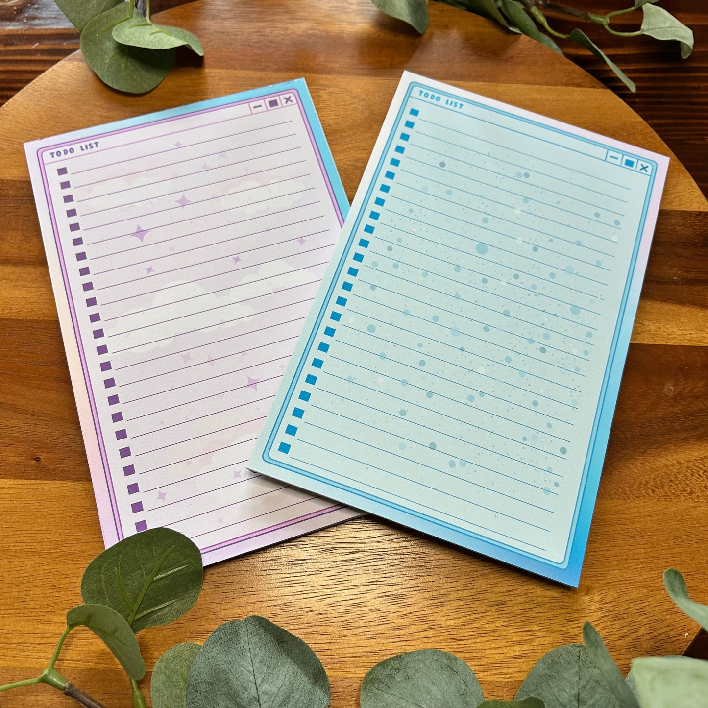 Purple To Do List, Blue Gradient To Do List, Kawaii Notepad, Purple Notepad, Blue Notepad, To do List Notepad, Purple Blue To Do List